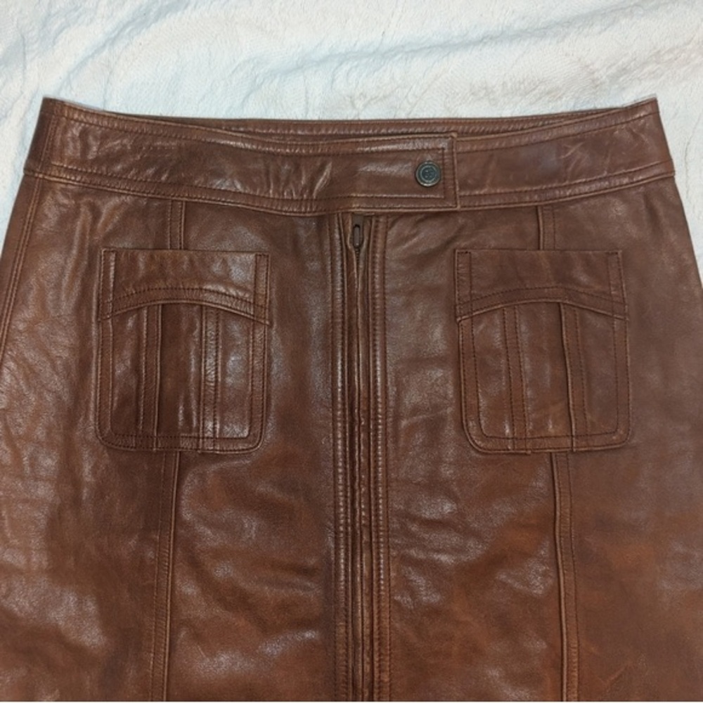 Guess║Brown Leather Skirt║Size 4